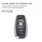 For Lincoln Hallmo Car Cowhide Leather Key Protective Cover Key Case, C224