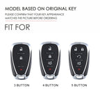 For Chevrolet 3-button Hallmo Car Cowhide Leather Key Protective Cover Key Case, C112