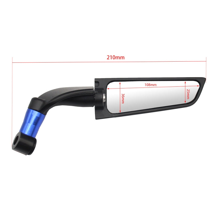 Motorcycle Modification Fixed Wind Wing Rearview Mirror, M-RM003 (Red), M-RM003 (Blue), M-RM003 (Black)