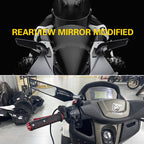Motorcycle Modification Fixed Wind Wing Rearview Mirror, M-RM003 (Red), M-RM003 (Blue), M-RM003 (Black)