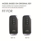 For Kia 3-button Hallmo Car Cowhide Leather Key Protective Cover Key Case, C115