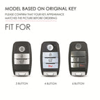For Kia C134 6-button Hallmo Car Cowhide Leather Key Protective Cover Key Case, C134