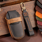 For Nissan Teana / Ariya 2-button Hallmo Car Cowhide Leather Key Protective Cover Key Case, 2-button