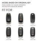 For Nissan Teana / Ariya 3-button Horn Hallmo Car Cowhide Leather Key Protective Cover Key Case, 3-button Horn
