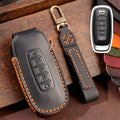 For Nissan Teana / Ariya 5-button Start Hallmo Car Cowhide Leather Key Protective Cover Key Case, 5-button Start