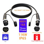 Feyree European Standard New Energy Electric Vehicle Charging Pile Double-ended Extension Cable, 480V 16A