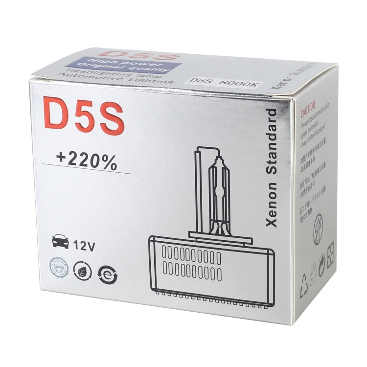 1 Pair D5S 6000K DC12V 35W Car HID Xenon Bulb Kit Headlight, D5S 6000K
