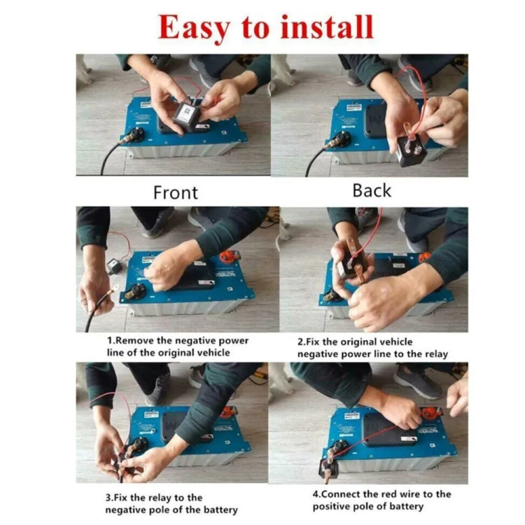 ZL180 12V 200A Car Relay Remote Rireless Battery Isolator with Battery Clip x 2 & Remote Control x 2, 12V 200A  with Battery Clip x 2 & Remote Control x 2