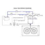 Car 12V 40A 175-185 Degree Thermostat Dual Electric Cooling Fan Wiring Relay Sensor Kit, Electric Cooling Fan Wiring Relay