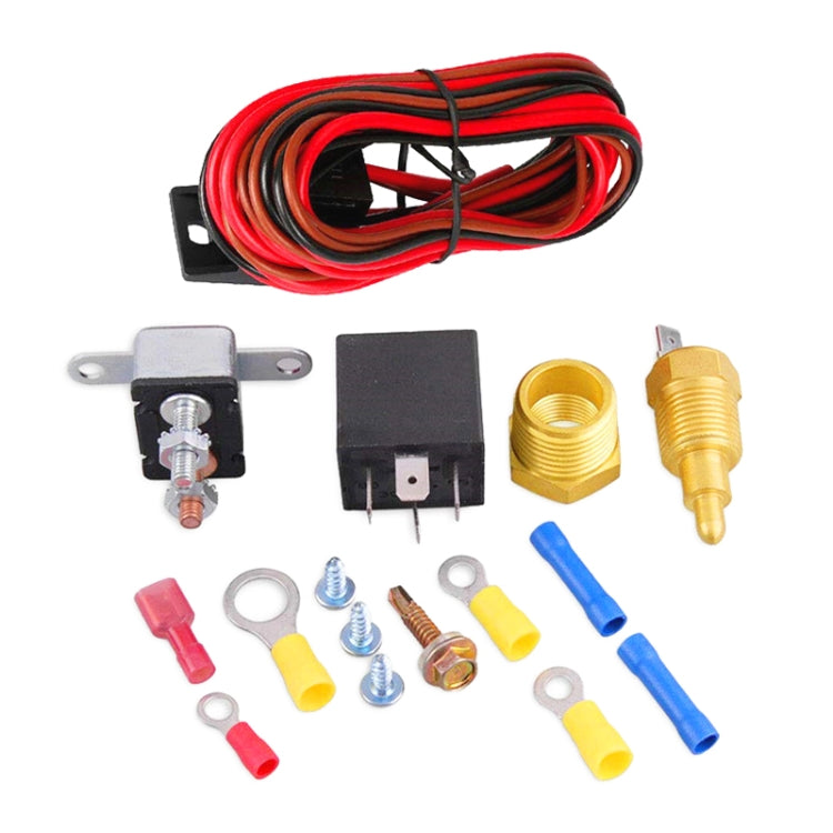 Car Temperature Sensor Switch Electric Cooling Fan Thermostat Wire Harness Assembly, Temperature Sensor Switch