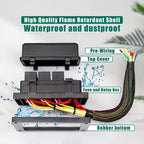 12V 4 Pin Car 6 Slots Waterproof Relay Fuse Box with Cable, 12V 4 Pin
