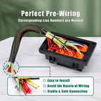 12V 5 Pin Car 6 Slots Waterproof Relay Fuse Box with Cable, 12V 5 Pin