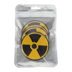 4 in 1 Car Wheel Hub Decorative Sticker, Diameter: 5.8cm, Black + Yellow