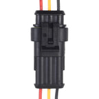 10pcs 2P Car Waterproof Plug Car Connector Plug-In, Length：10cm, 3P