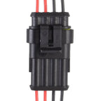 10pcs 3P Car Waterproof Plug Car Connector Plug-In, Length：10cm, 4P