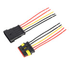 10pcs 4P Car Waterproof Plug Car Connector Plug-In, Length：10cm, 5P