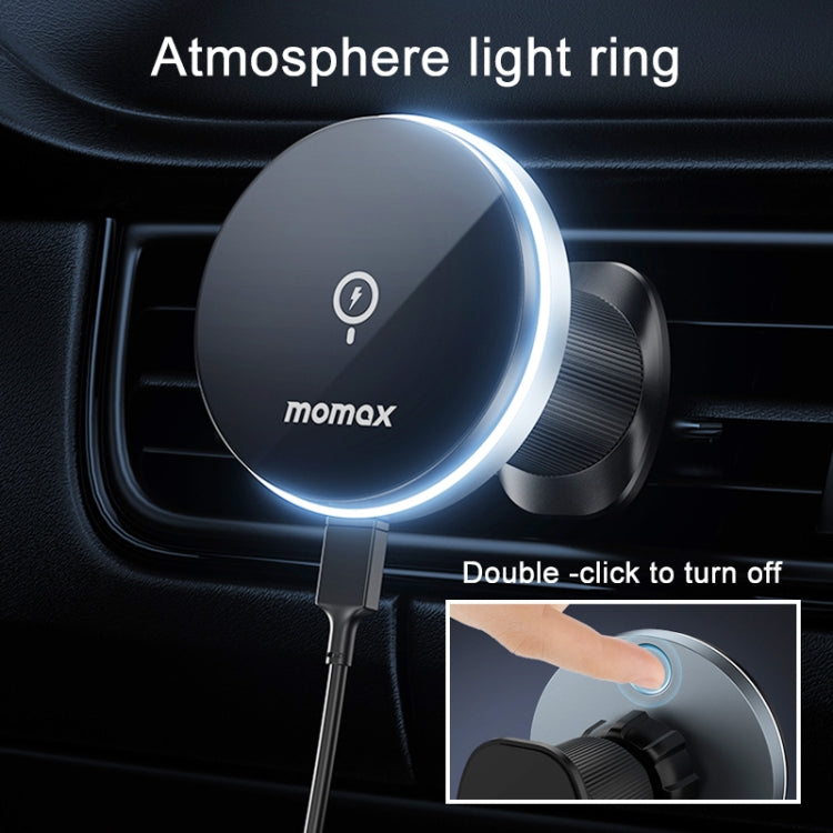 MOMAX CM25A Magnetic Wireless Charger Car Air Outlet Phone Holder, CM25A
