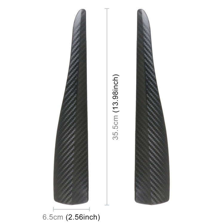 1 Pair Car Carbon Fiber Silicone Bumper Strip, Style: Long, Carbon Fiber