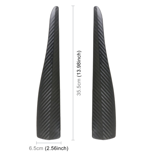 1 Pair Car Carbon Fiber Silicone Bumper Strip, Style: Long, Carbon Fiber