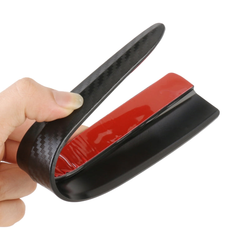 1 Pair Car Carbon Fiber Silicone Bumper Strip, Style: Long, Carbon Fiber