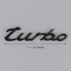 Car TURBO Personalized Aluminum Alloy Decorative Stickers, Size: 13x3x0.3cm