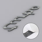 Car TURBO Personalized Aluminum Alloy Decorative Stickers, Size: 13x3x0.3cm