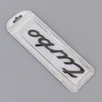Car TURBO Personalized Aluminum Alloy Decorative Stickers, Size: 13x3x0.3cm