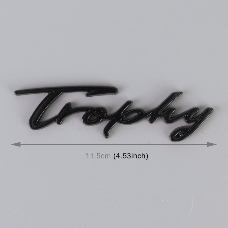 Car TROPHY Personalized Aluminum Alloy Decorative Stickers, Size: 11.5x2.5x0.35cm