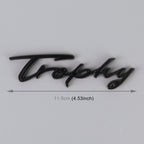 Car TROPHY Personalized Aluminum Alloy Decorative Stickers, Size: 11.5x2.5x0.35cm