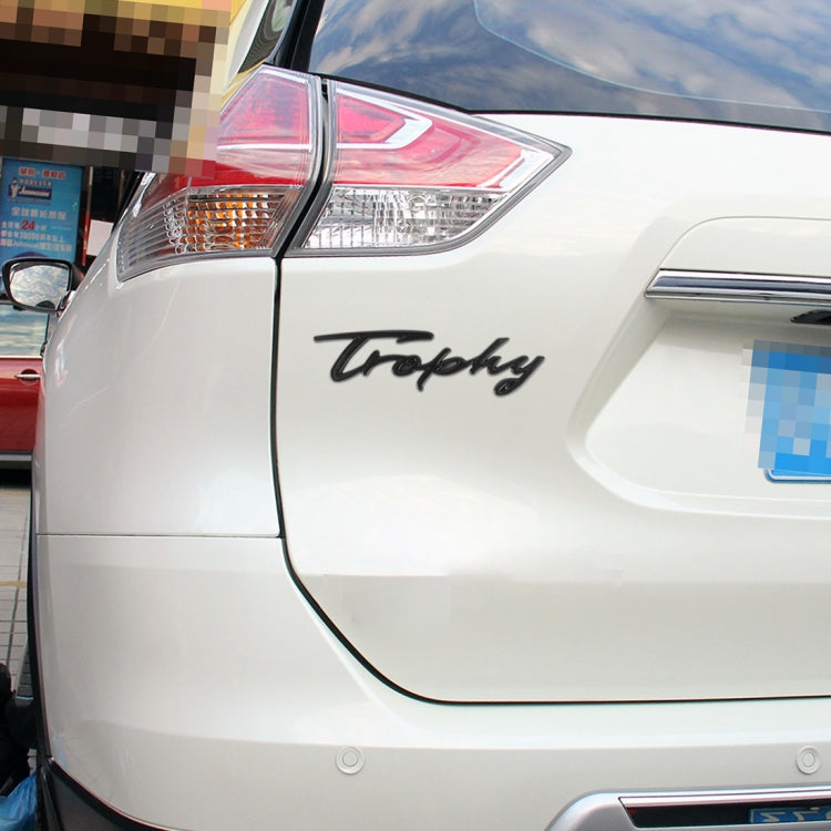 Car TROPHY Personalized Aluminum Alloy Decorative Stickers, Size: 11.5x2.5x0.35cm
