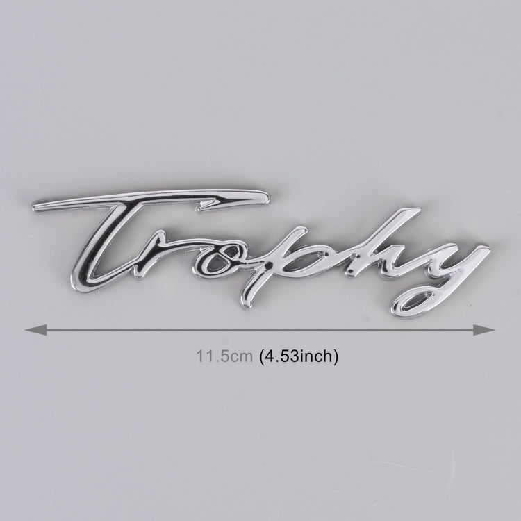 Car TROPHY Personalized Aluminum Alloy Decorative Stickers, Size: 11.5x2.5x0.35cm