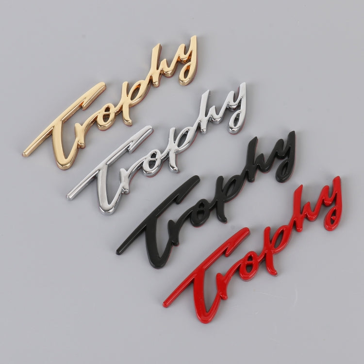 Car TROPHY Personalized Aluminum Alloy Decorative Stickers, Size: 11.5x2.5x0.35cm