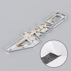 Car 4WD Personalized Aluminum Alloy Decorative Stickers, Size: 13x3.5x0.3cm