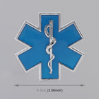 Car Star of Life Personalized Aluminum Alloy Decorative Stickers, Size: 6.5x0.5cm