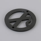 Car No Smoking Sign Universal Personalized Aluminum Alloy Decorative Sticker, Size: 5 x 0.33cm