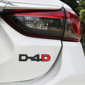 Car D4D Personalized Aluminum Alloy Decorative Stickers, Size:10 x 2.5cm, D4D