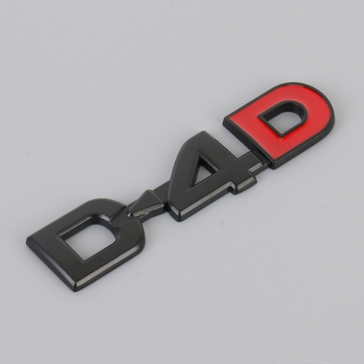 Car D4D Personalized Aluminum Alloy Decorative Stickers, Size:10 x 2.5cm, D4D