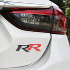 Car Dual R Metal Stickers Personalized Aluminum Alloy Decorative Stickers, Size:11 x 3.5cm