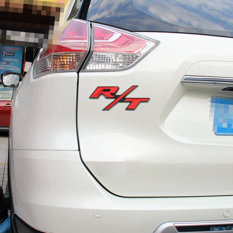 Car R / T Personalized Aluminum Alloy Decorative Stickers, Size:10.5 x 5cm