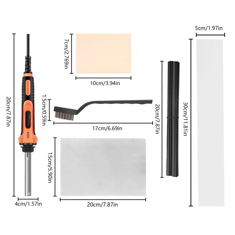 100W Electric Soldering Iron Plastic Welding Machine Car Bumper Repair Plier, EU Plug, EU Plug