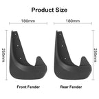 4pcs Car Auto Universal Soft Plastic Splash Flaps Mudguards Fender Guard, Universal