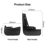 For Multivan Carvelle T5/T6 2008-2020 4pcs/Set Car Auto Soft Plastic Splash Flaps Mudguards Fender Guard, For Volkswagen Multivan Carvelle T5/T6 2008-2020