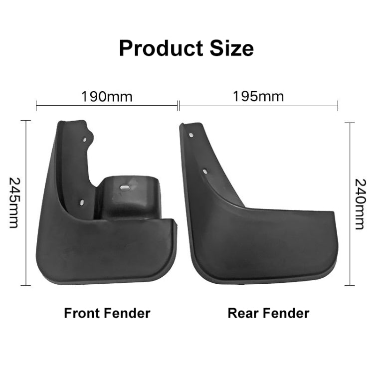 For Suzuki Jimny 2005-2018 4pcs/Set Car Auto Soft Plastic Splash Flaps Fender Guard, For Suzuki Jimny 2005-2018
