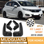 For Honda Fit Jazz Sport 2018-2020 4pcs/Set Car Auto Soft Plastic Splash Flaps Fender Guard, For Honda Fit Jazz Sport 2018-2020