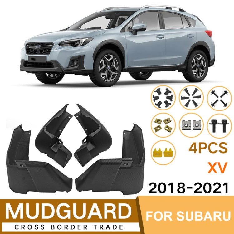For Subaru XV 2018-2021 4pcs/Set Car Auto Soft Plastic Splash Flaps Fender Guard, For Subaru XV 2018-2021