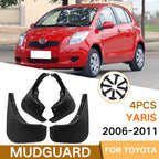 For Toyota Yaris 2006-2011 4pcs/Set Car Auto Soft Plastic Splash Flaps Fender Guard, For Toyota Yaris 2006-2011