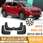 For KIA NIRO DE 2016-2019 4pcs/Set Car Auto Soft Plastic Splash Flaps Fender Guard, For KIA NIRO DE 2016-2019