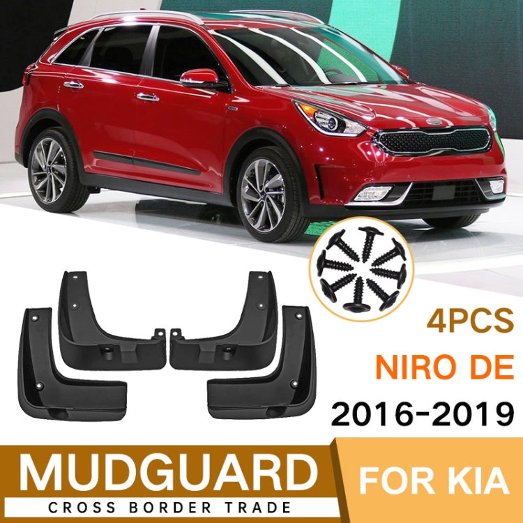 For KIA NIRO DE 2016-2019 4pcs/Set Car Auto Soft Plastic Splash Flaps Fender Guard, For KIA NIRO DE 2016-2019