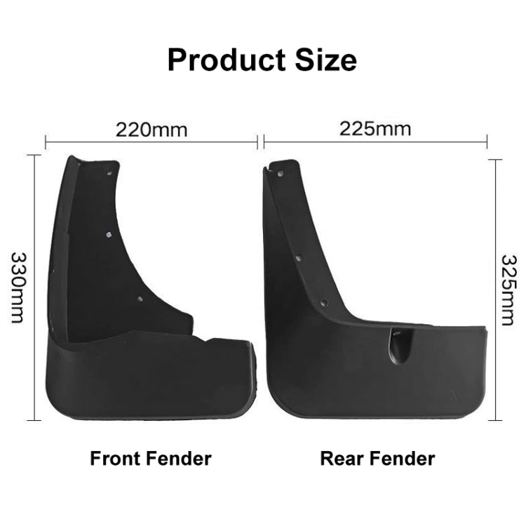 For Mitsubishi Outlander 2013-2014 4pcs/Set Car Auto Soft Plastic Splash Flaps Fender Guard, For Mitsubishi Outlander 2013-2014