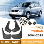 For Volkswagen Touran T5/T6  2004-2015 4pcs/Set Car Auto Soft Plastic Splash Flaps Fender Guard, For Volkswagen Touran 2004-2015